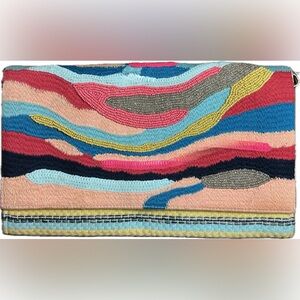 American & Beyond Beaded Clutch Crossbody | Boho Statement Bag